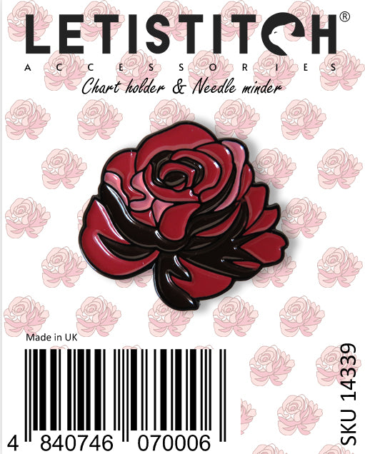 Letistitch Rose Chart Holder & Needle Minder 14340
