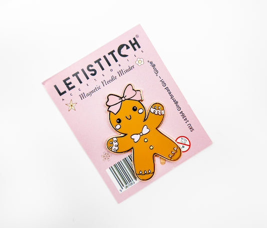 Letistitch SKU 14364 Gingerbread Girl - "Gingie" Magnetic Needle Minder