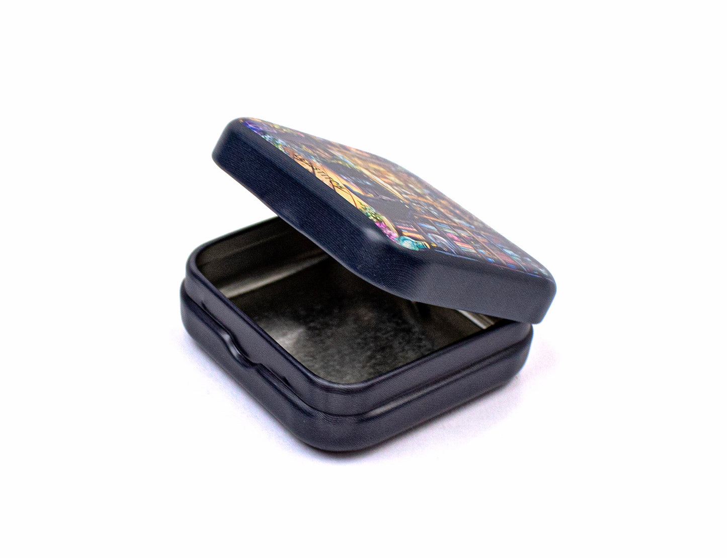 Tin Box for Needles – “Charmed Library” (SKU 25632) 📚✨
