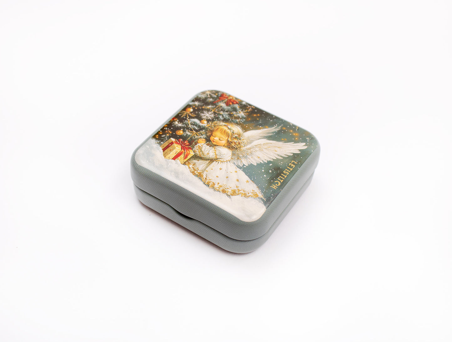 Tin Box for Needles – “Christmas Angel” SKU 25636 👼✨🎄