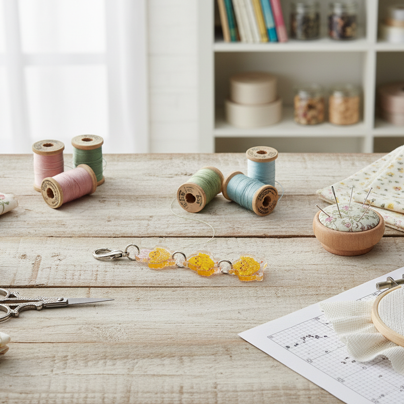 Letistitch SKU 3102 Dancing Chicks - Scissors Minder