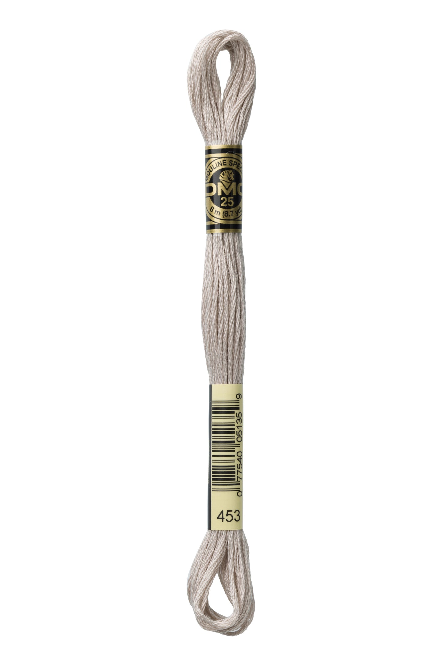 DMC embroidery floss spool on a white background