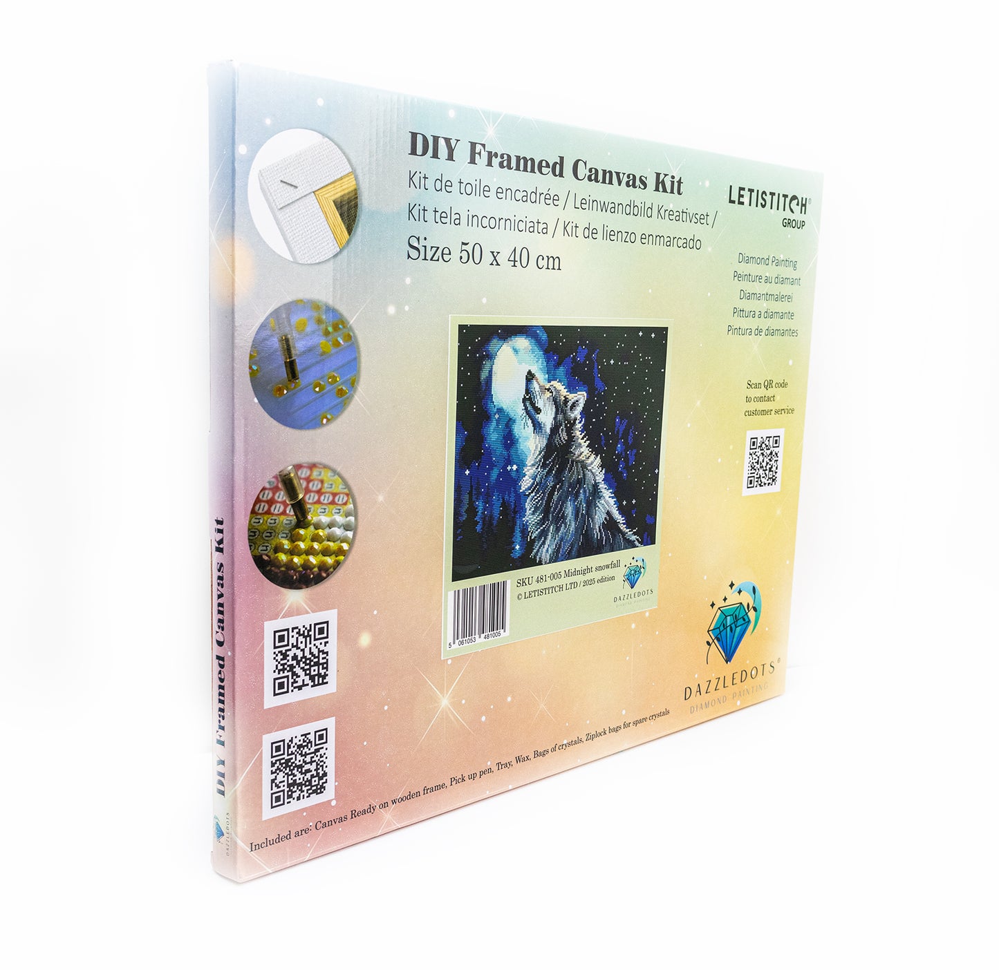 481-005 Midnight Snowfall– Framed Diamond Painting Kit (40 × 50 cm) – Limited Edition