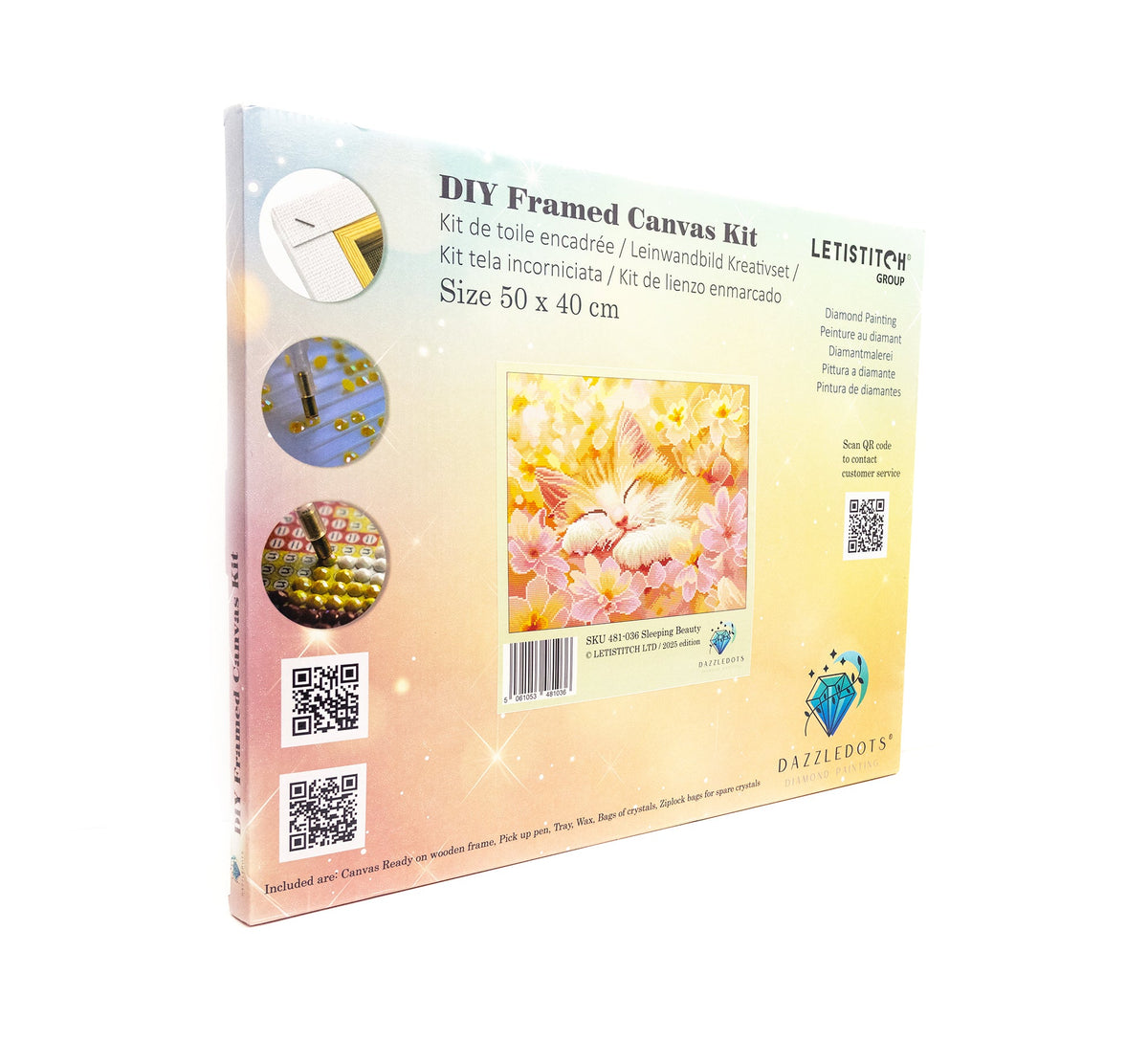 481-036 Sleeping Beauty – Framed Diamond Painting Kit (40 × 50 cm) – Limited Edition