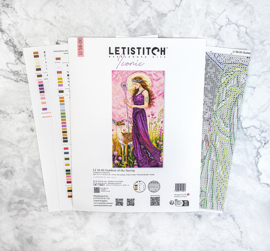 Letistitch needlepoint kit packaging