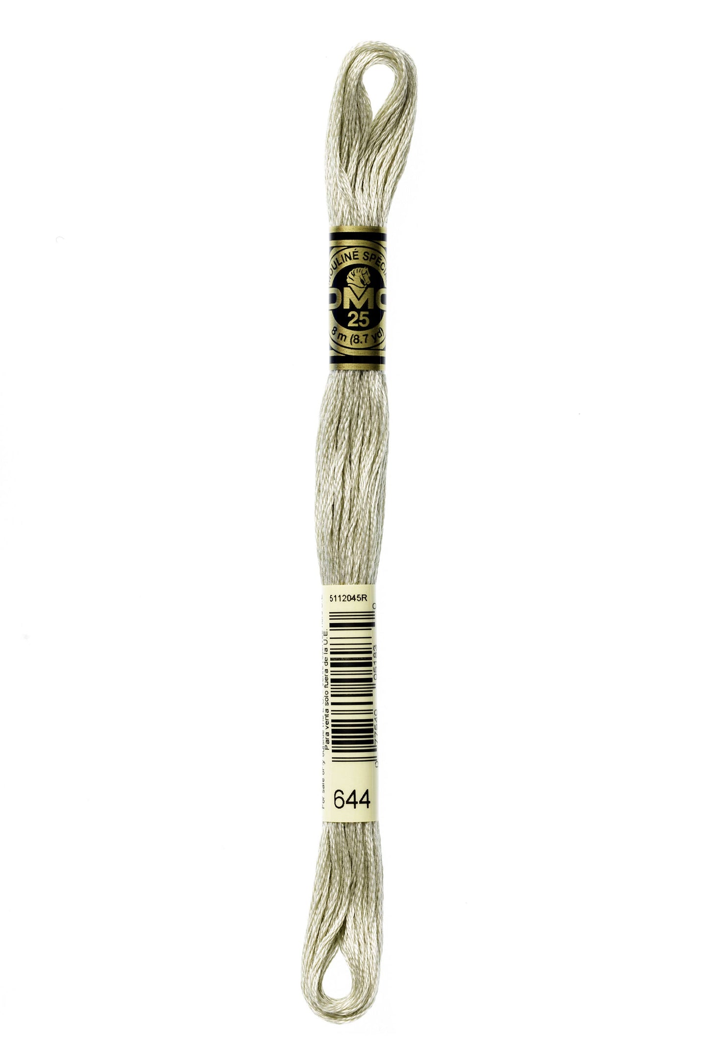Spool of embroidery floss on a white background