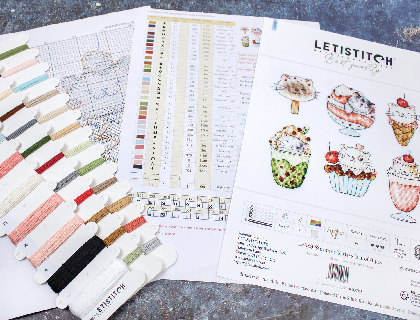 L8089 Summer Kitties Kit of 6 pcs