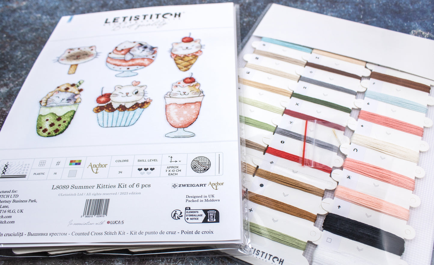L8089 Summer Kitties Kit of 6 pcs