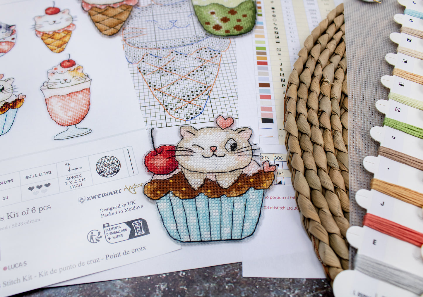 L8089 Summer Kitties Kit of 6 pcs