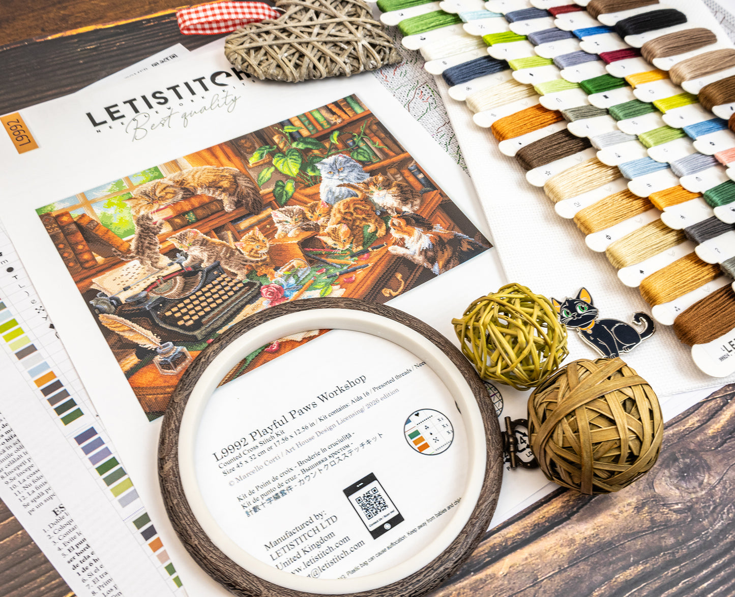 L9992 Playful Paws Workshop Cross Stitch Kit