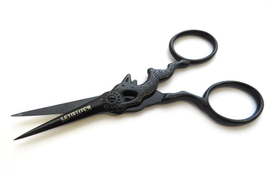 Letistitch Embroidery Scissors Rabbit "BLACK" 20035