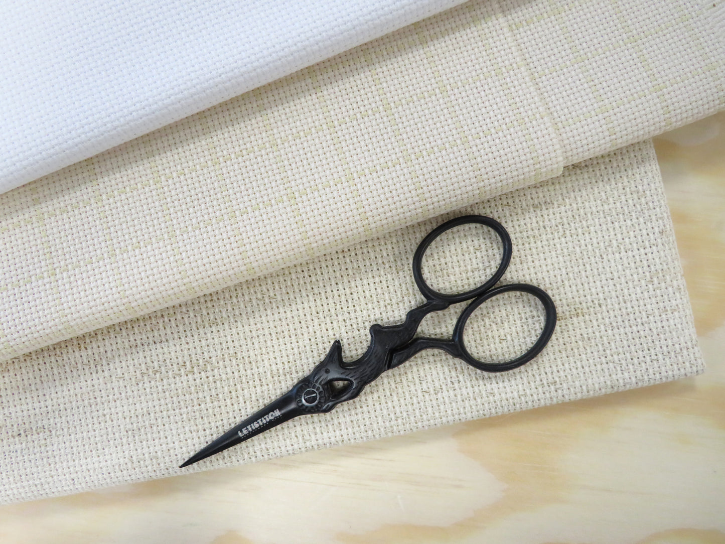 Letistitch Embroidery Scissors Rabbit "BLACK" 20035