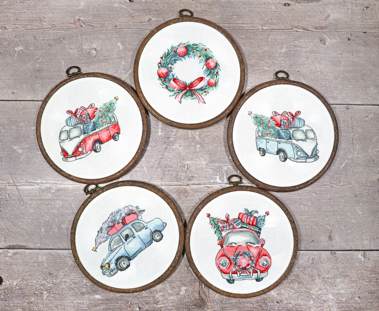 LETI 965 Christmas Retro Cars / Kit of 5
