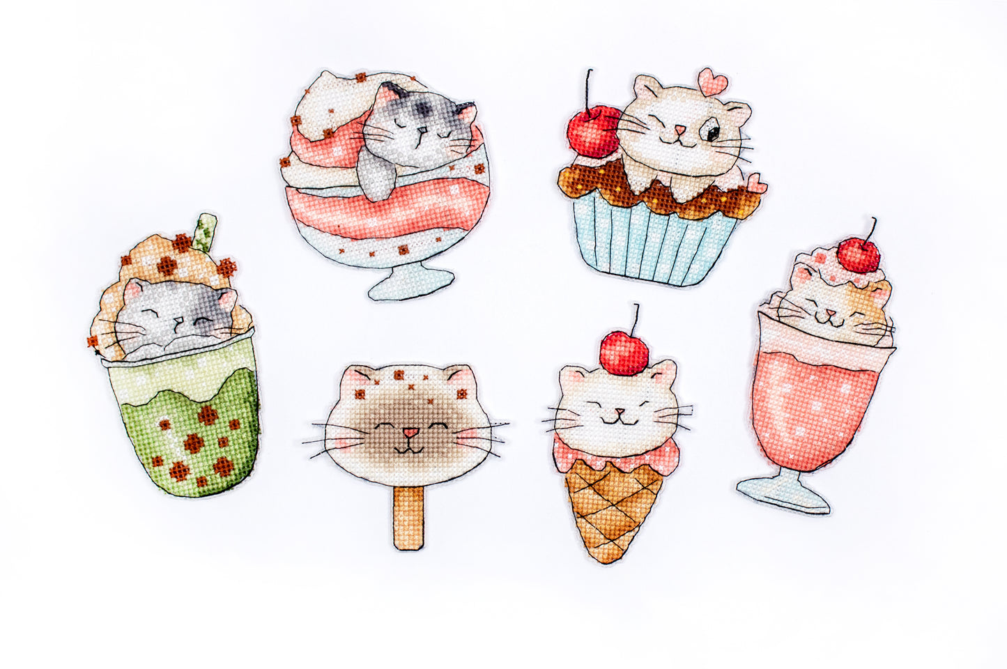 L8089 Summer Kitties Kit of 6 pcs