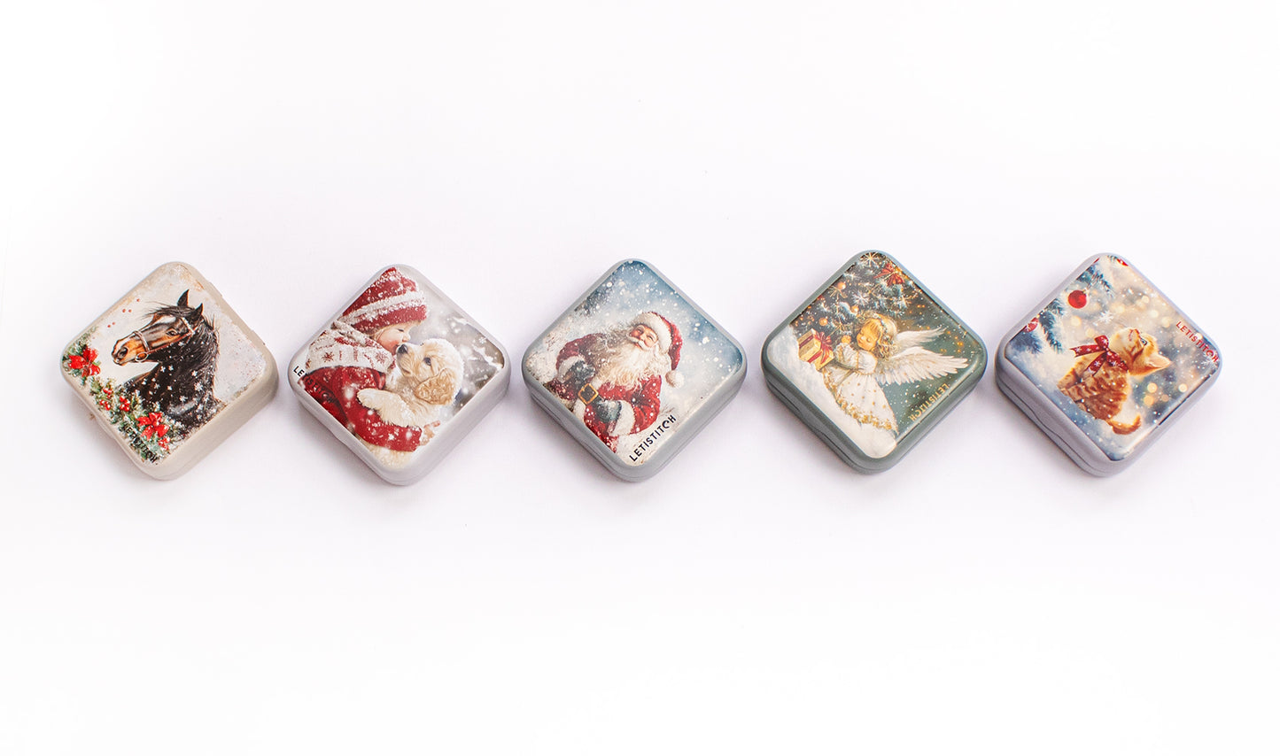 Tin Box for Needles – “Winter Horse” SKU 25635 🐎❄️