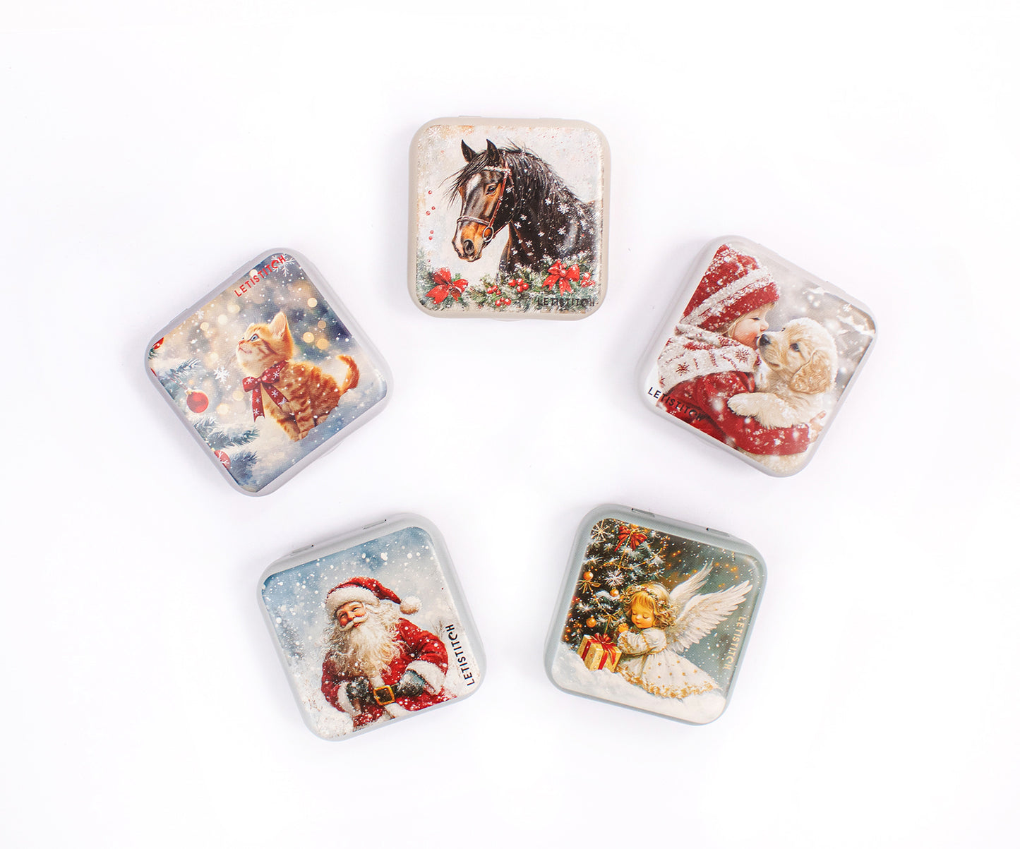 Tin Box for Needles – “Santa” SKU 25637 🎅✨