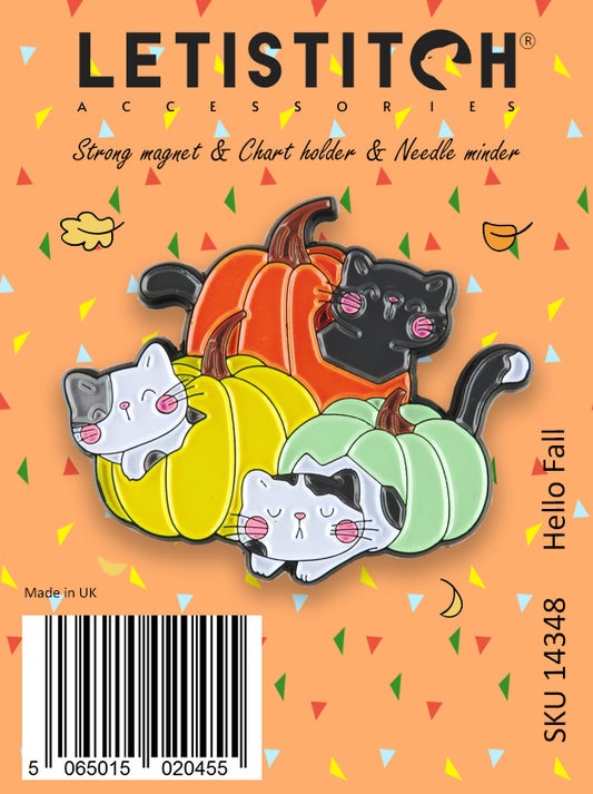Letistitch Hello Fall 14348 Chart Holder & Needle Minder