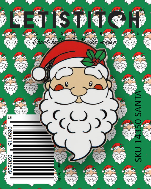 Letistitch SKU 14350 SANTA Chart Holder & Needle Minder