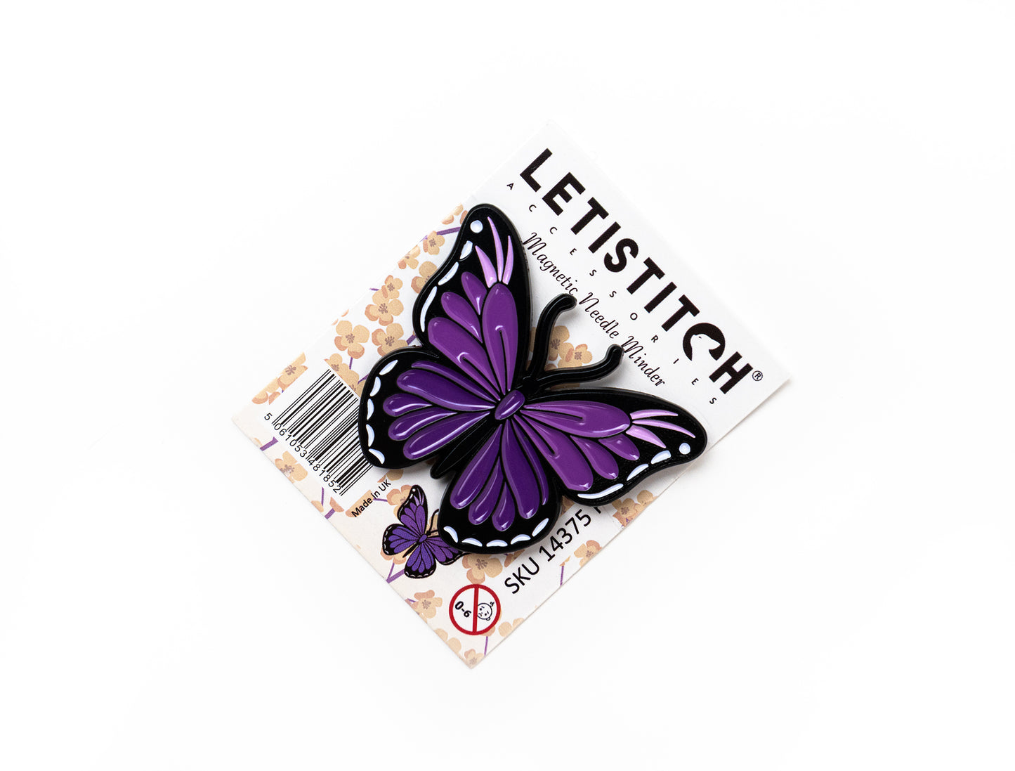 Letistitch SKU 14375 Purple Wings Magnetic Needleminder