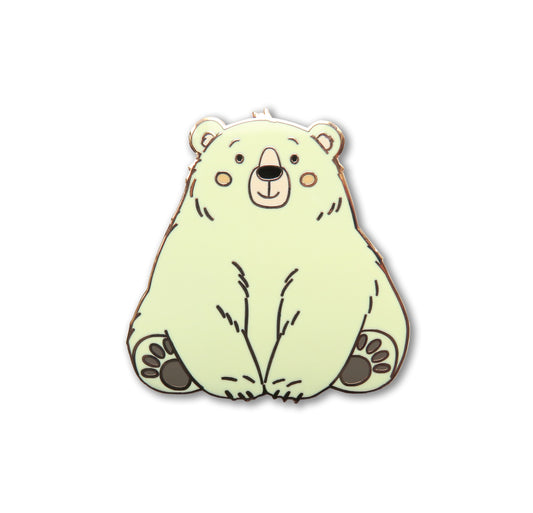 Cartoon bear needleminder on a white background