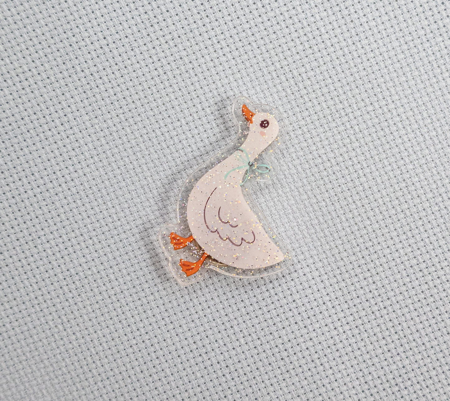 goose design on a fabric background