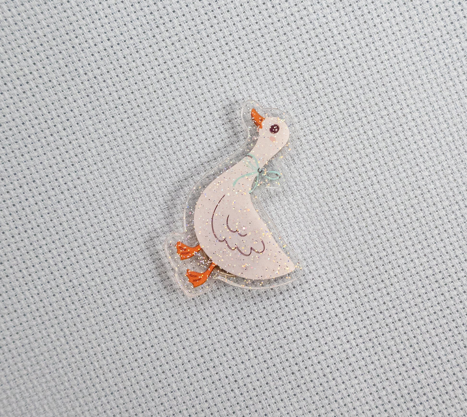 goose design on a fabric background