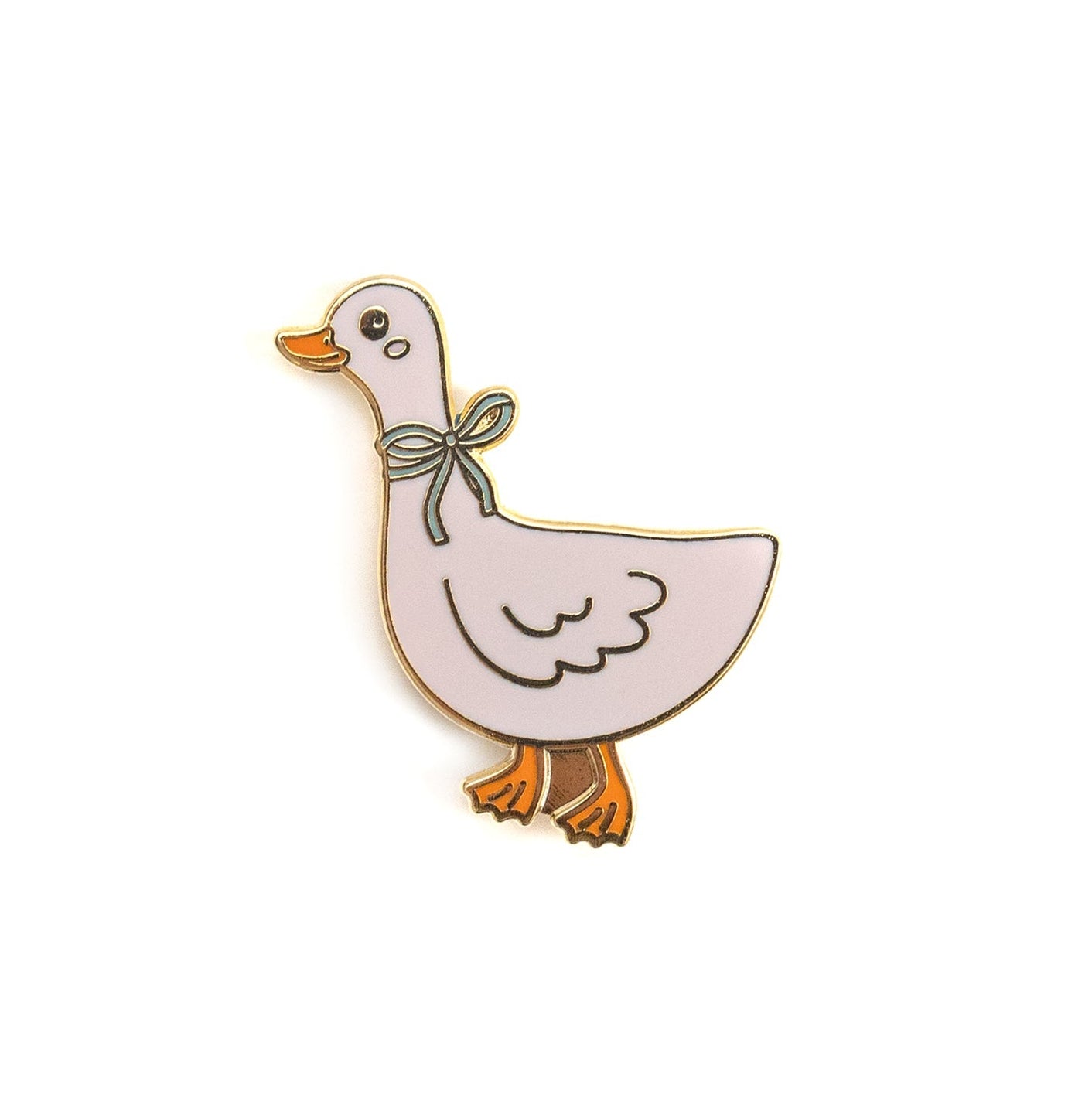 needminder duck with a bow on a white background