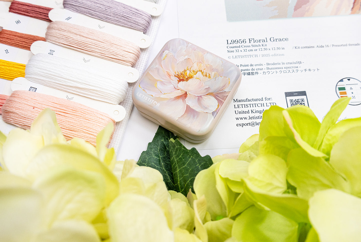 Tin Box for Needles – “Floral Grace” SKU 25633 🌸