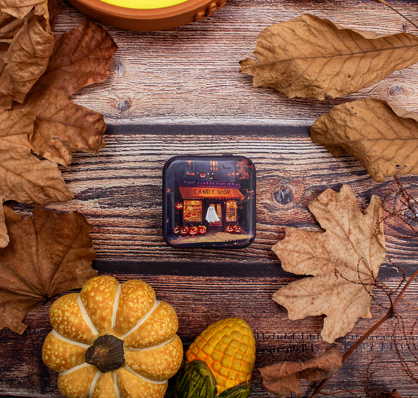 Tin Box for Needles – “Pumpkin Lane” (SKU 25634) 🎃✨