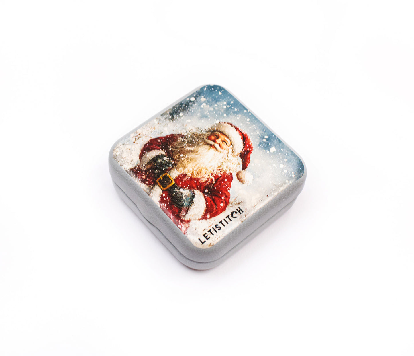 Tin Box for Needles – “Santa” SKU 25637 🎅✨