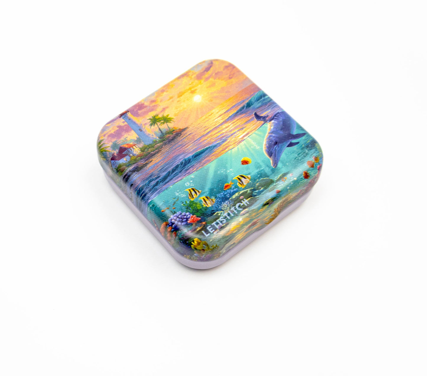 Tin Box for Needles – "Dolphin Paradise" SKU 25645