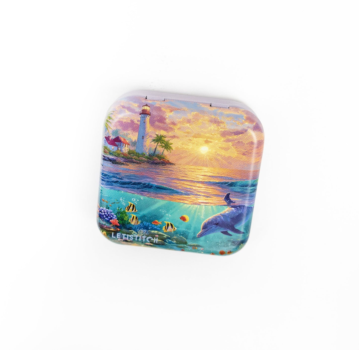 Tin Box for Needles – "Dolphin Paradise" SKU 25645