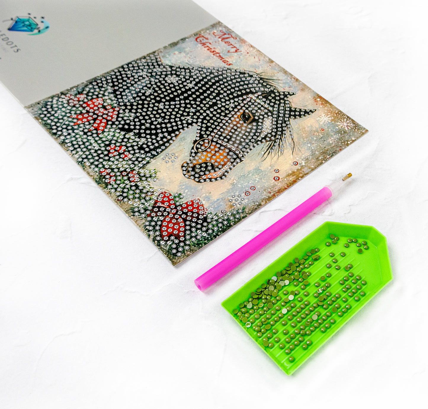 🎄 Jolly Little Friends – DIY Diamond Painting Christmas Card Kit (Kit of 6)