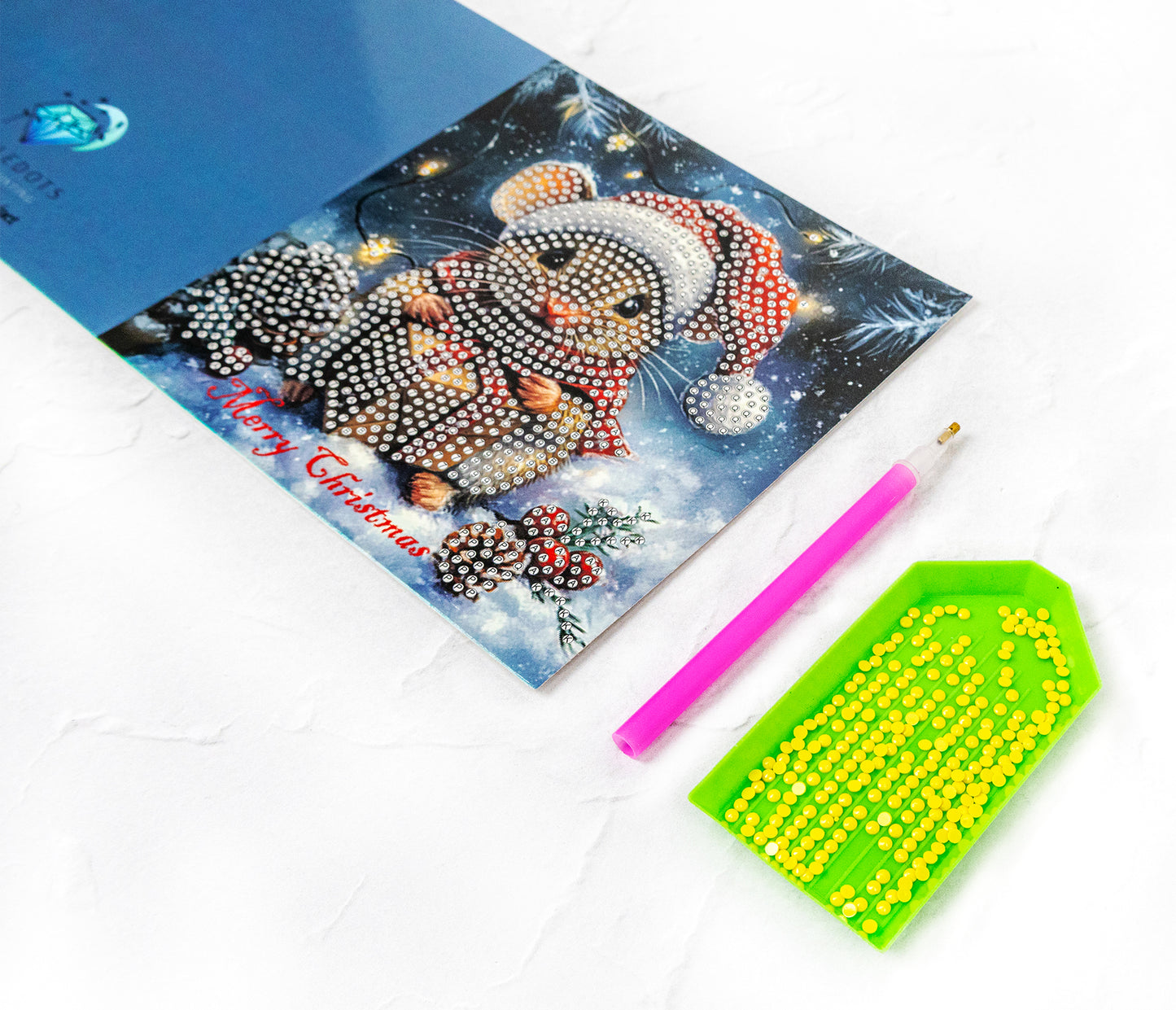 🎄 Jolly Little Friends – DIY Diamond Painting Christmas Card Kit (Kit of 6)