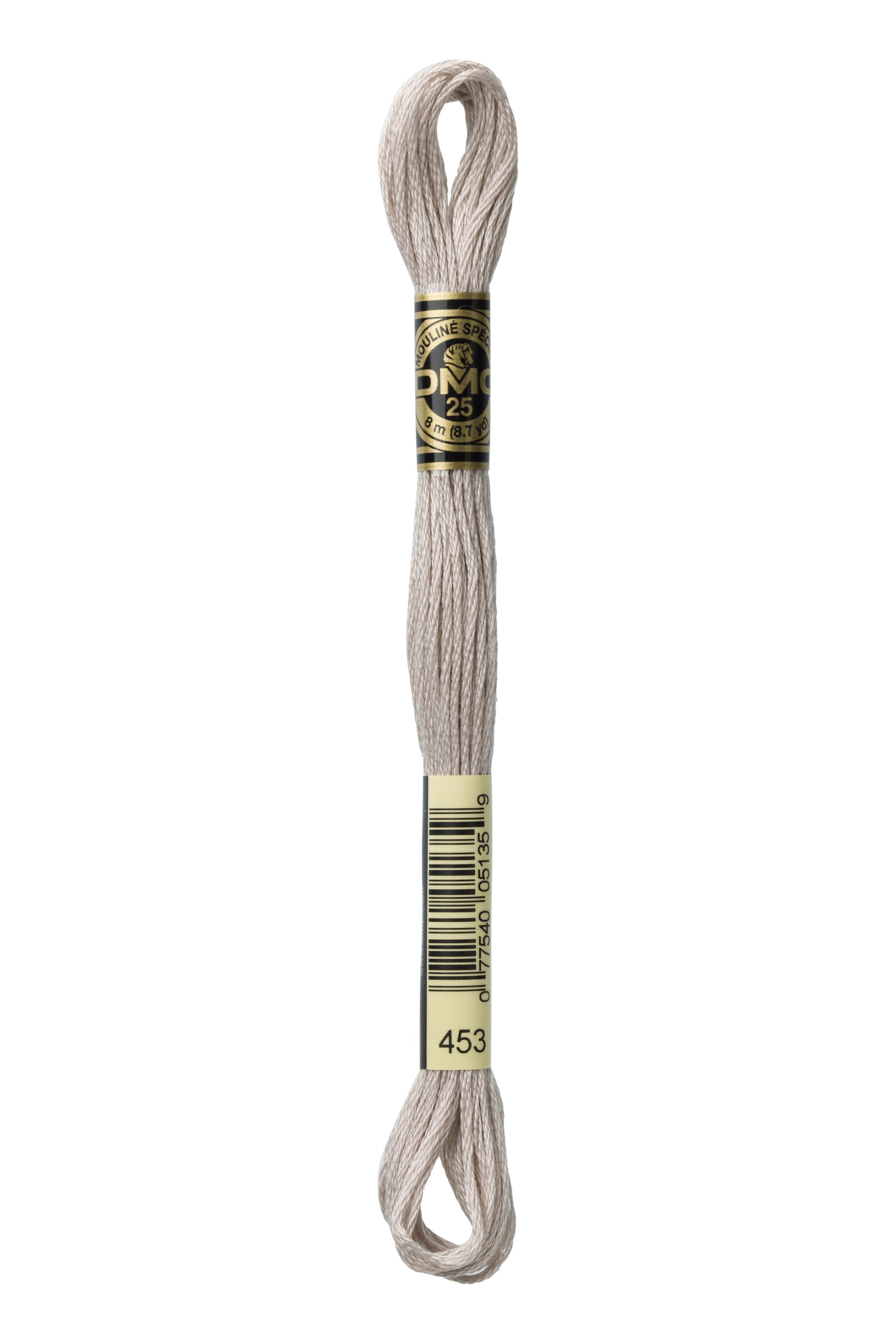 DMC embroidery floss spool on a white background