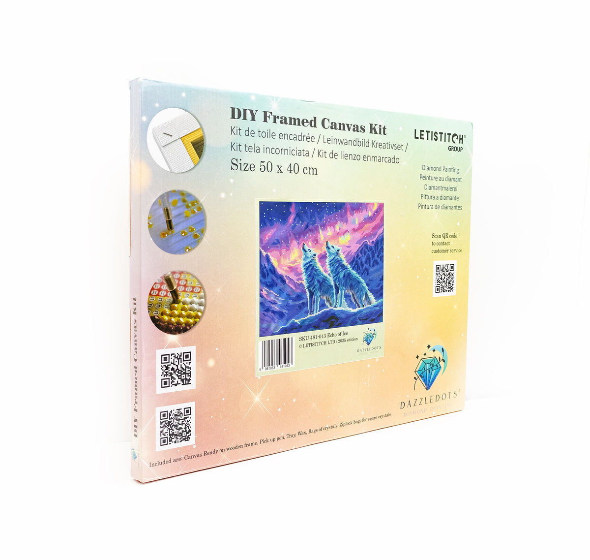 481-043 Echo of Ice – Framed Diamond Painting Kit (40 × 50 cm) – Limited Edition