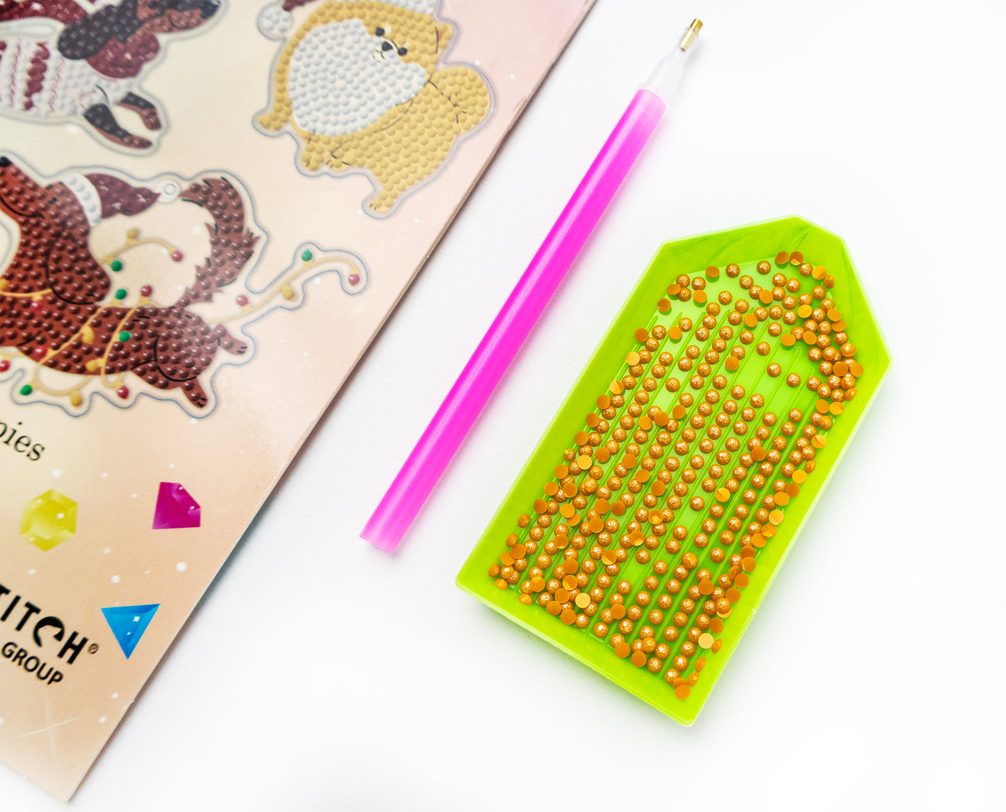 🎄 Christmas Puppies – DIY Diamond Key & Bag Chain Kit (Kit of 6)