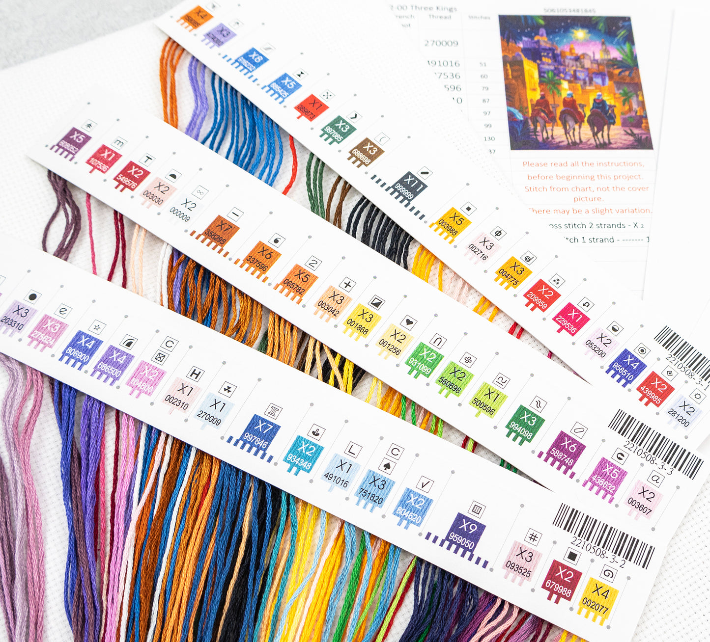 Color swatches with text and a small painting of people on a street.