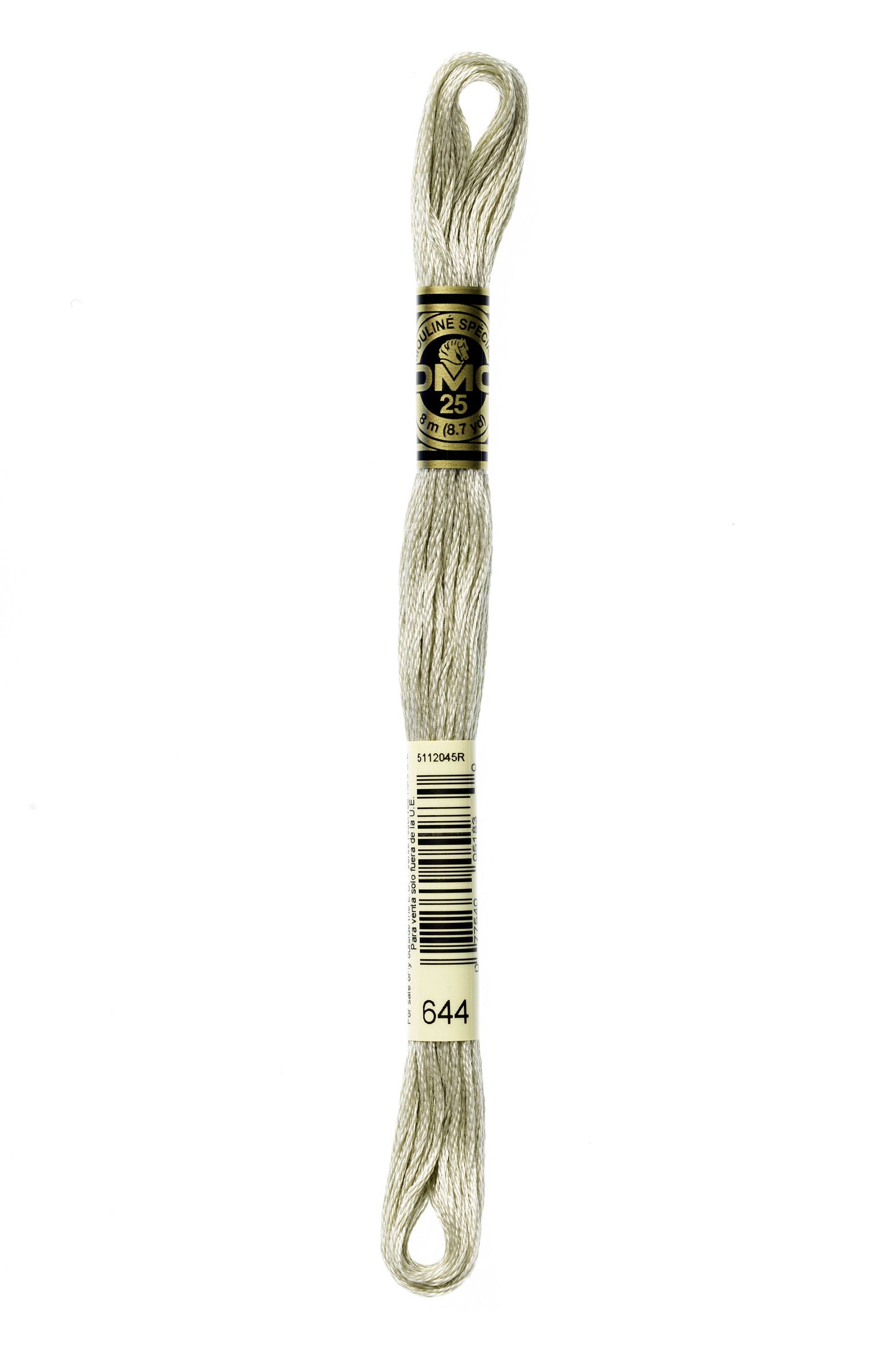 Spool of embroidery floss on a white background