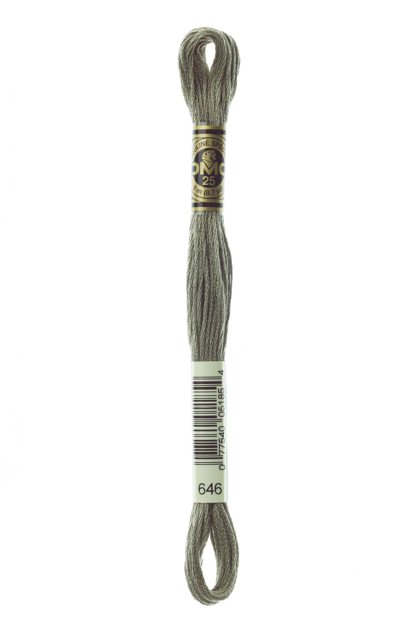  skein of embroidery floss with a label on a white background