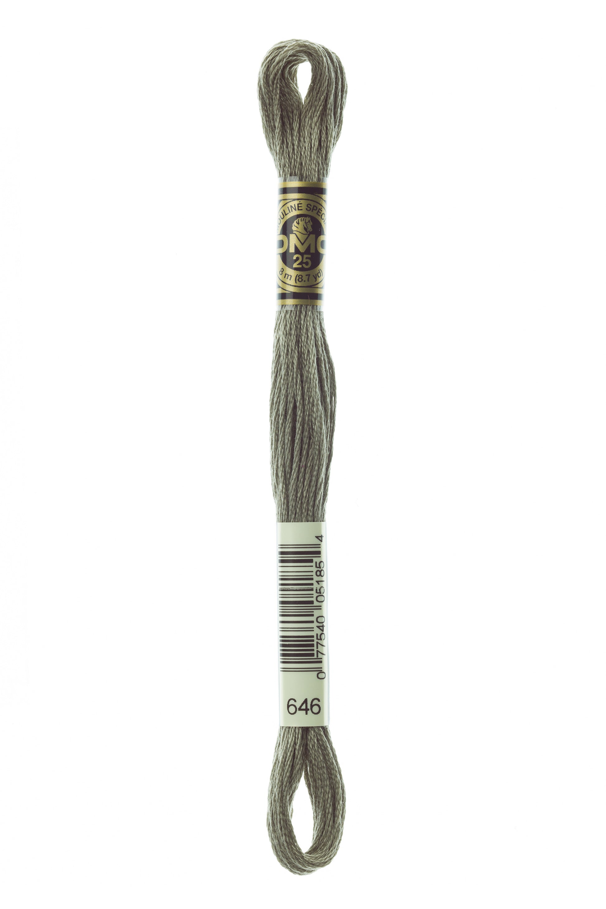  skein of embroidery floss with a label on a white background