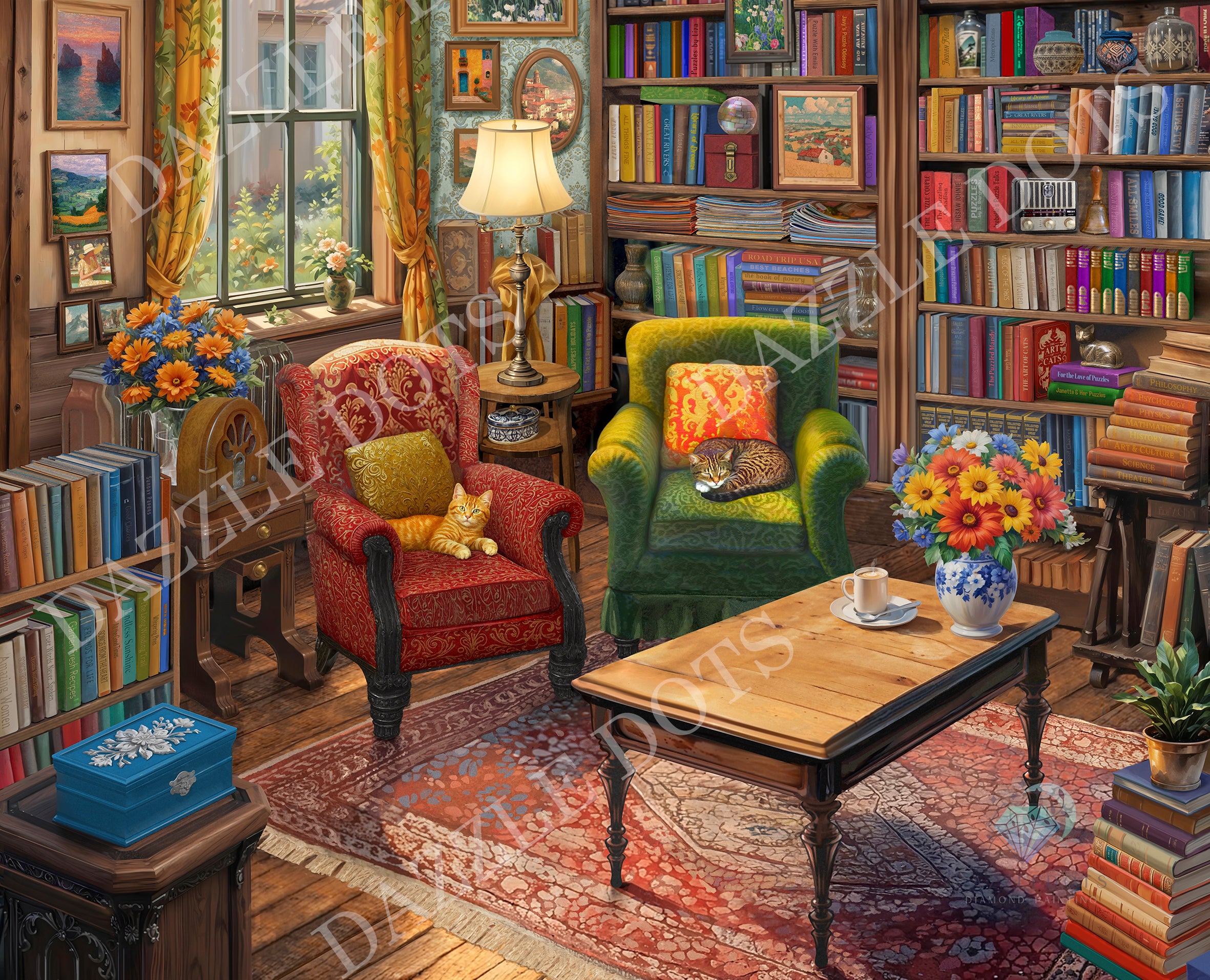 LDS 7003 Books, Cats and a Puzzle – LETISTITCH