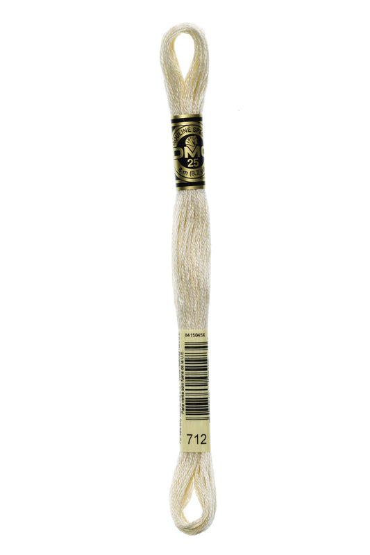 Spool of embroidery floss with a label on a white background