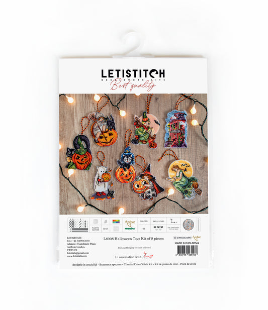 L8008 Halloween Toys Kit of 8 pieces