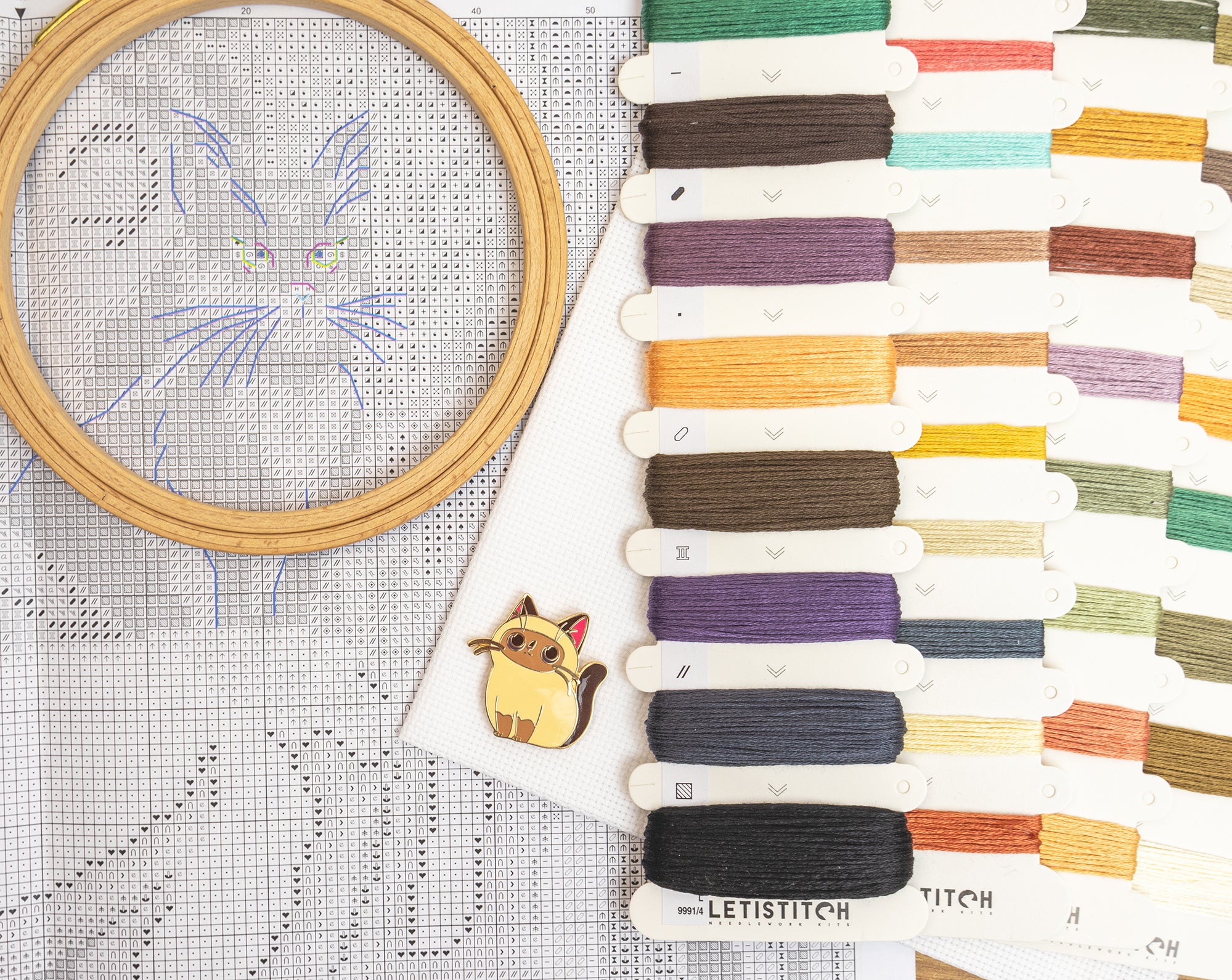 L9980 Easter Sampler Cross Stitch Kit | Aida 16ct | Leti Stitch