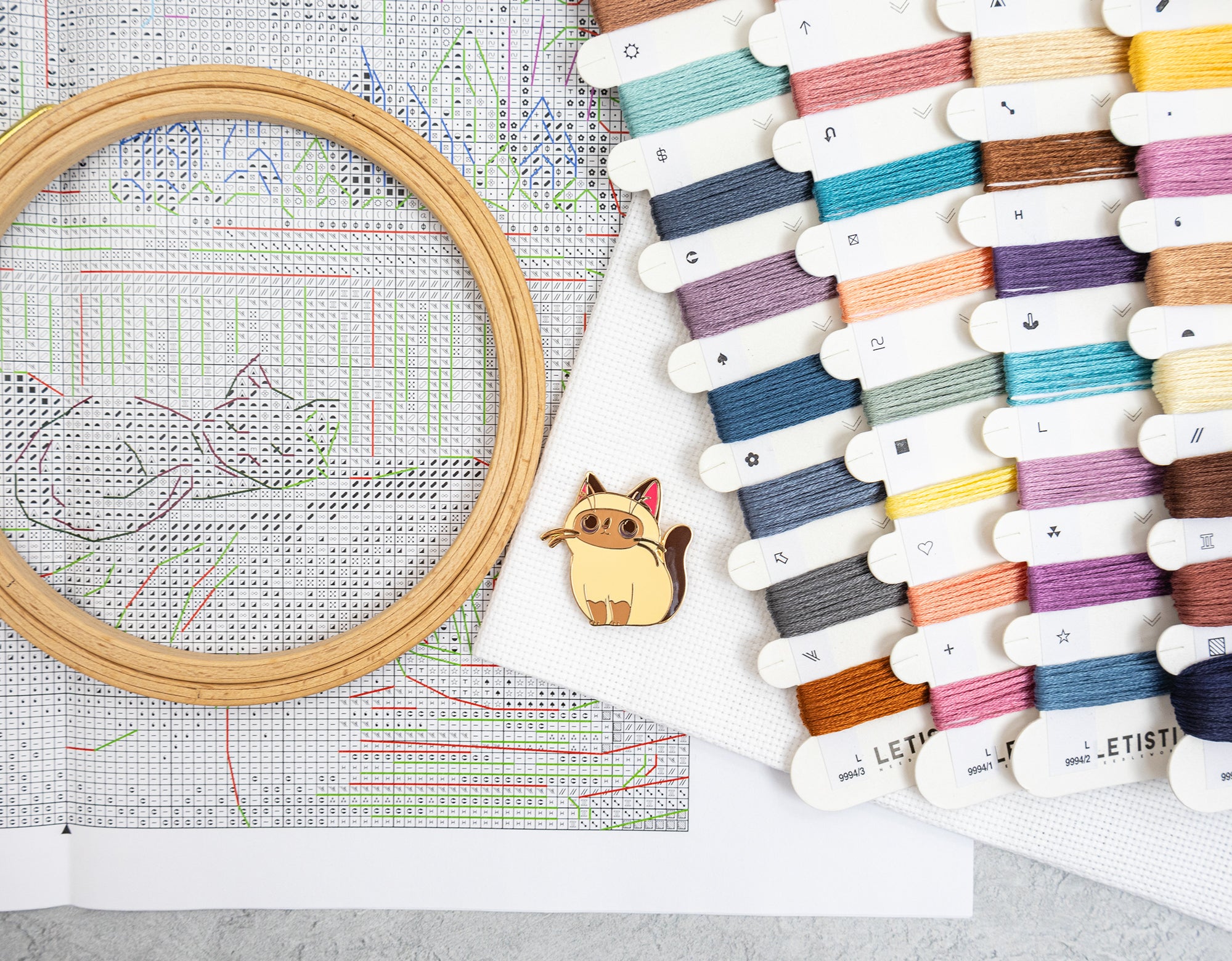 L9980 Easter Sampler Cross Stitch Kit | Aida 16ct | Leti Stitch