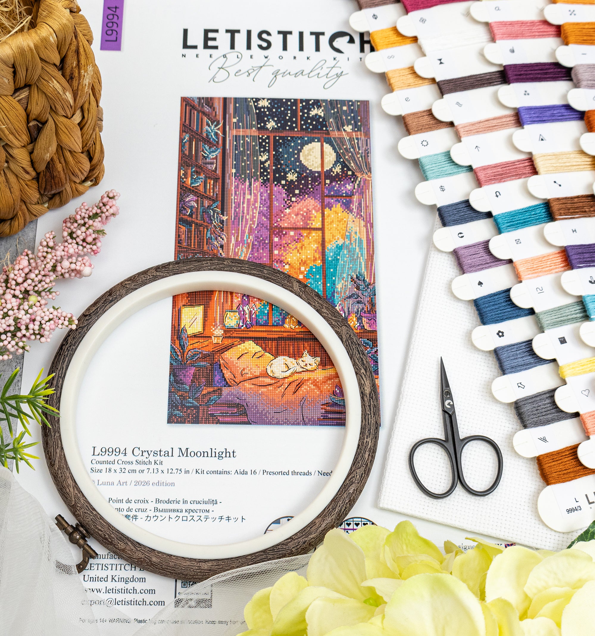 L9980 Easter Sampler Cross Stitch Kit | Aida 16ct | Leti Stitch