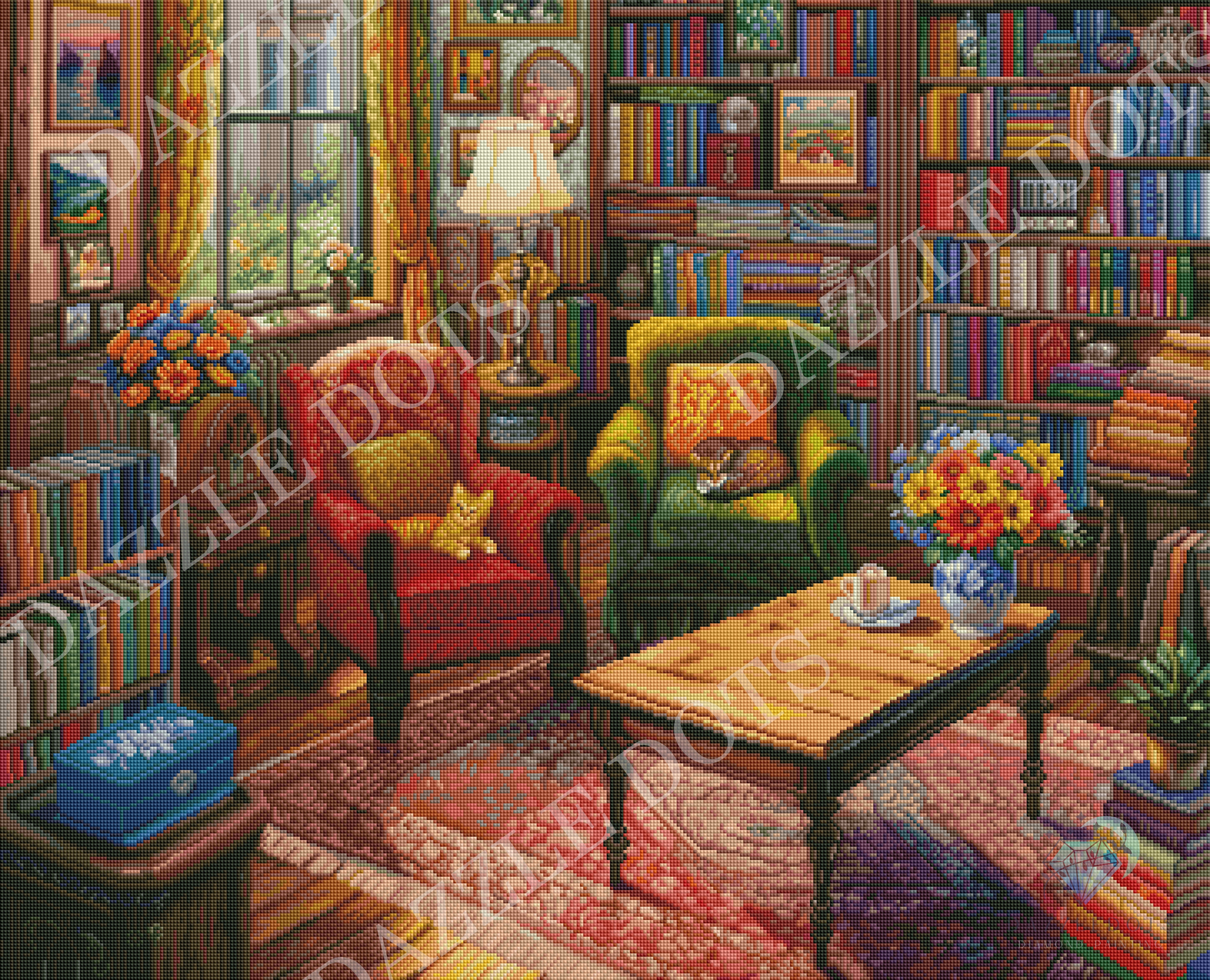 LDS 7003 Books, Cats and a Puzzle – LETISTITCH