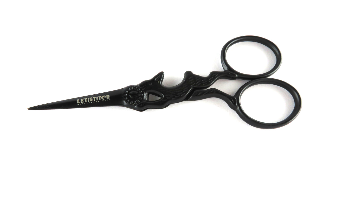 Letistitch Embroidery Scissors Rabbit "BLACK" 20035