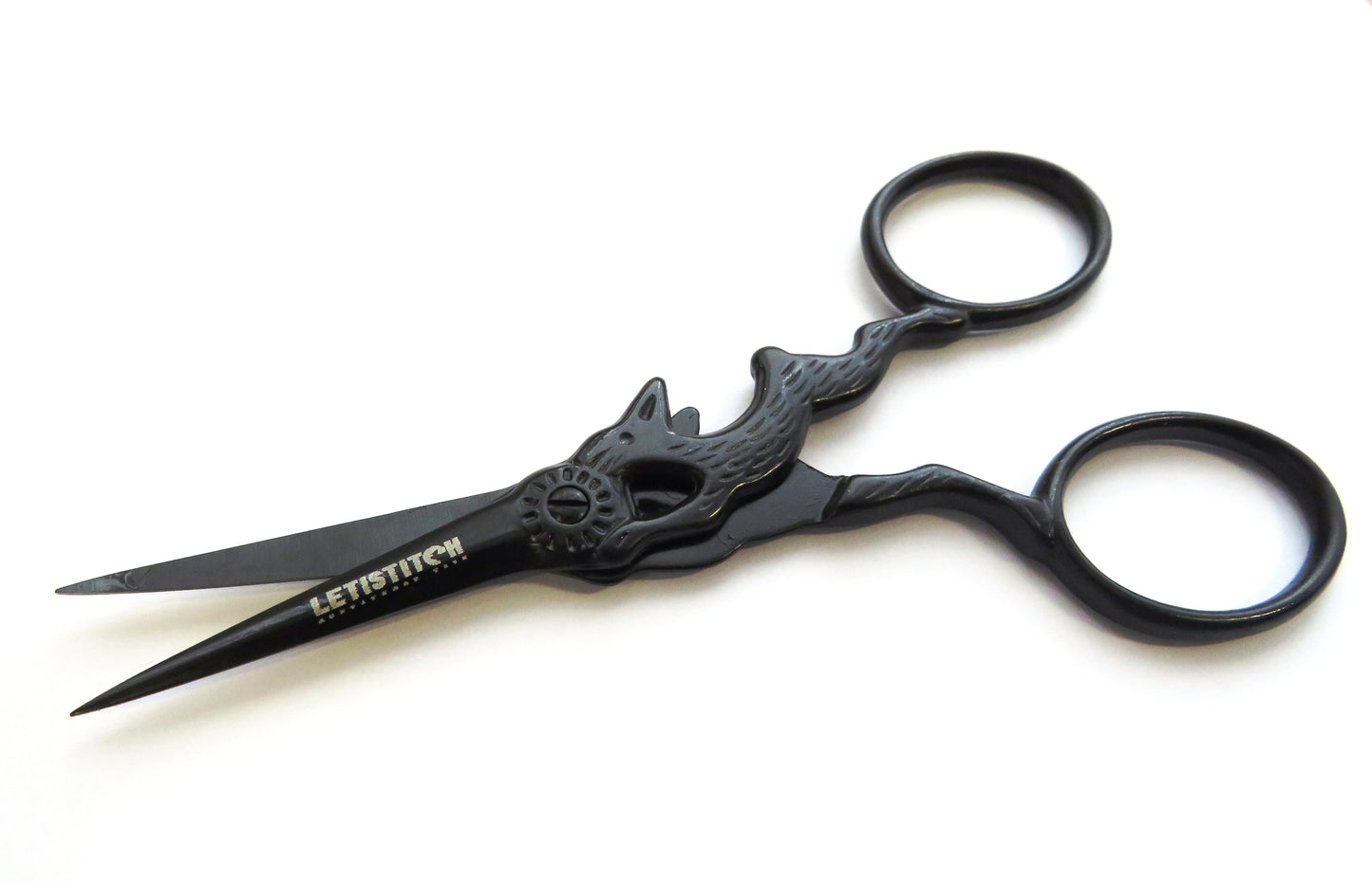 Letistitch Embroidery Scissors Rabbit "BLACK" 20035